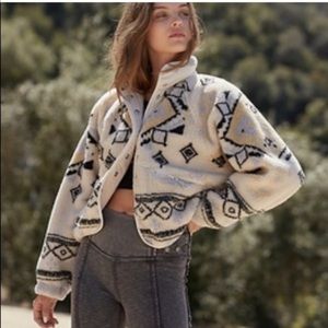 Free people hit the slopes fleece jacket